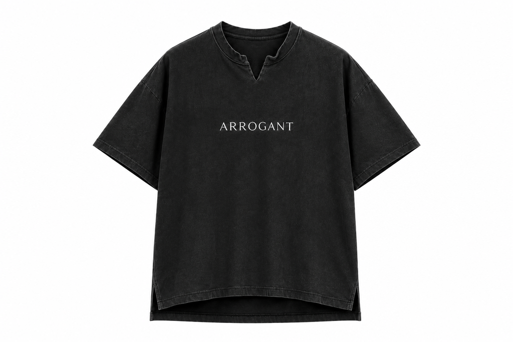 ARROGANT Heritage Oversized T-shirt - Washed Black