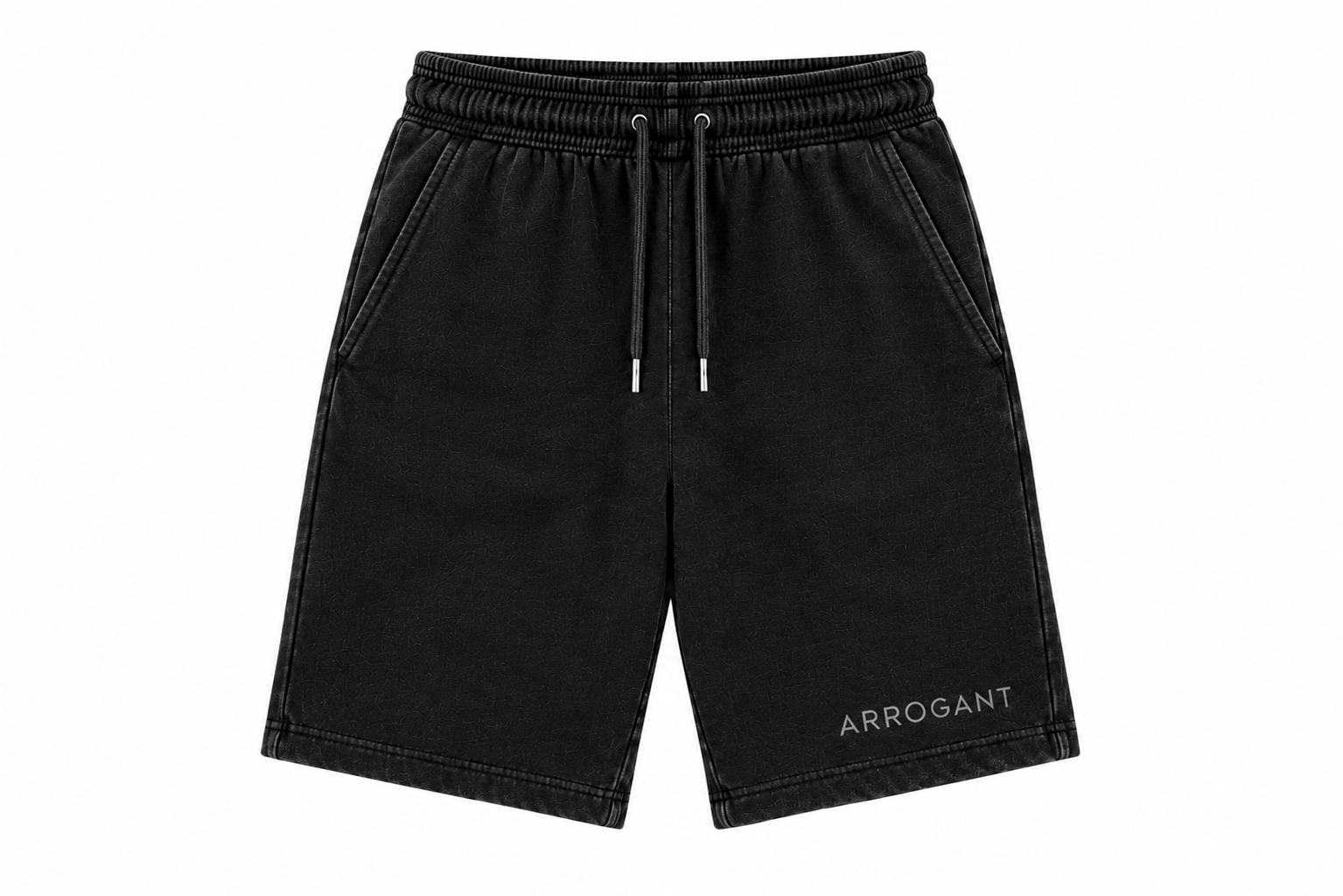 ARROGANT Heritage Oversized Shorts - Washed Black